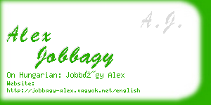 alex jobbagy business card